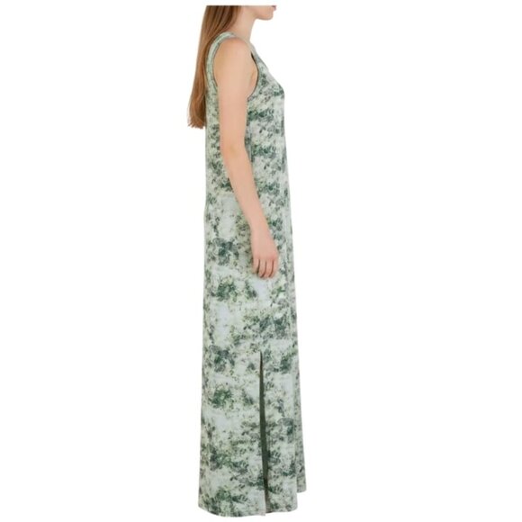 Eddie Bauer Maxi Dress Sleeveless Green Scoop Neck Side Slits Womens Medium New - Picture 4 of 7